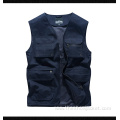 Wholesale Custom Men's Cotton Vest Jacket with Sleeveless